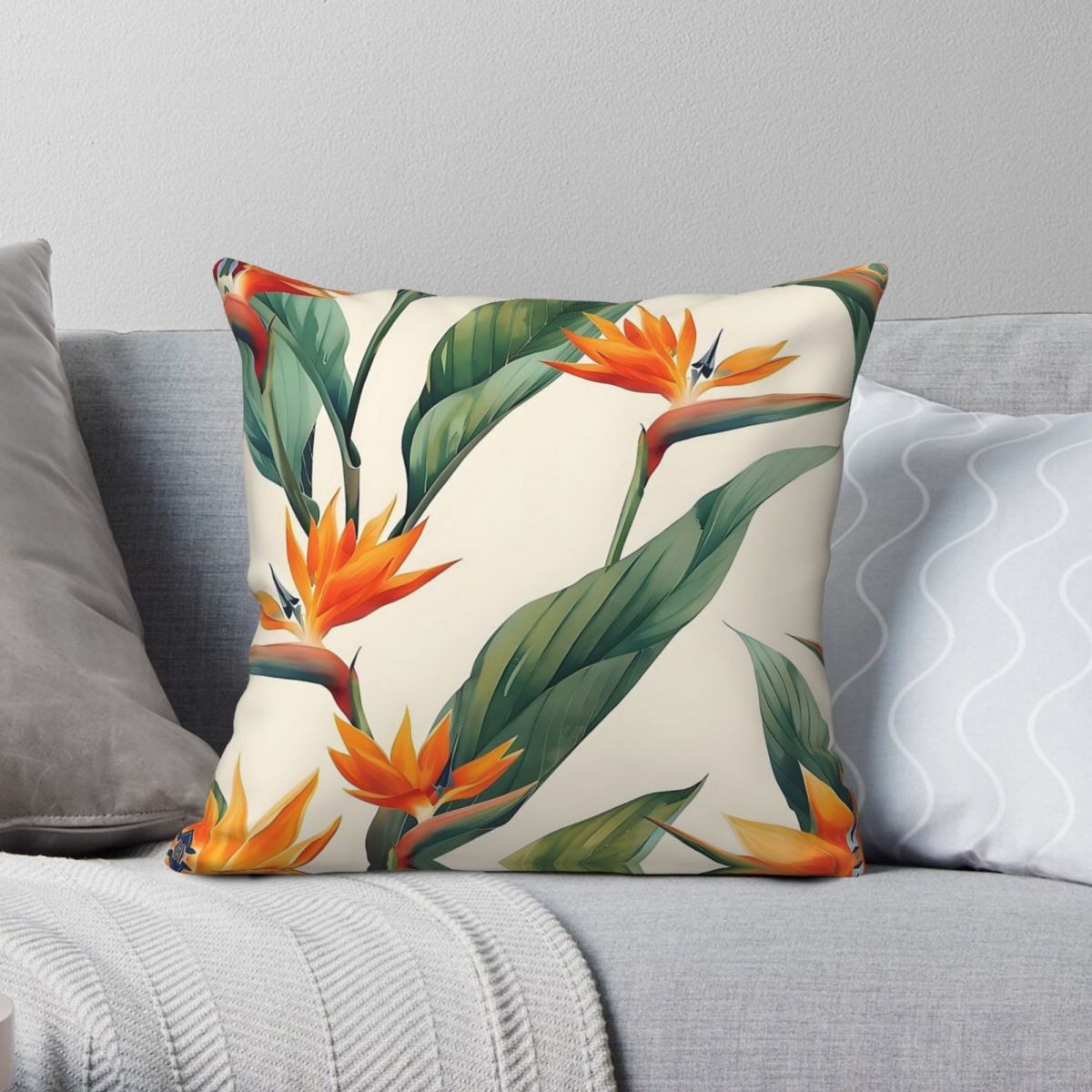 Bird Paradise Strelitzia - Bird Of Paradise Strelitzia Square Pillowcase